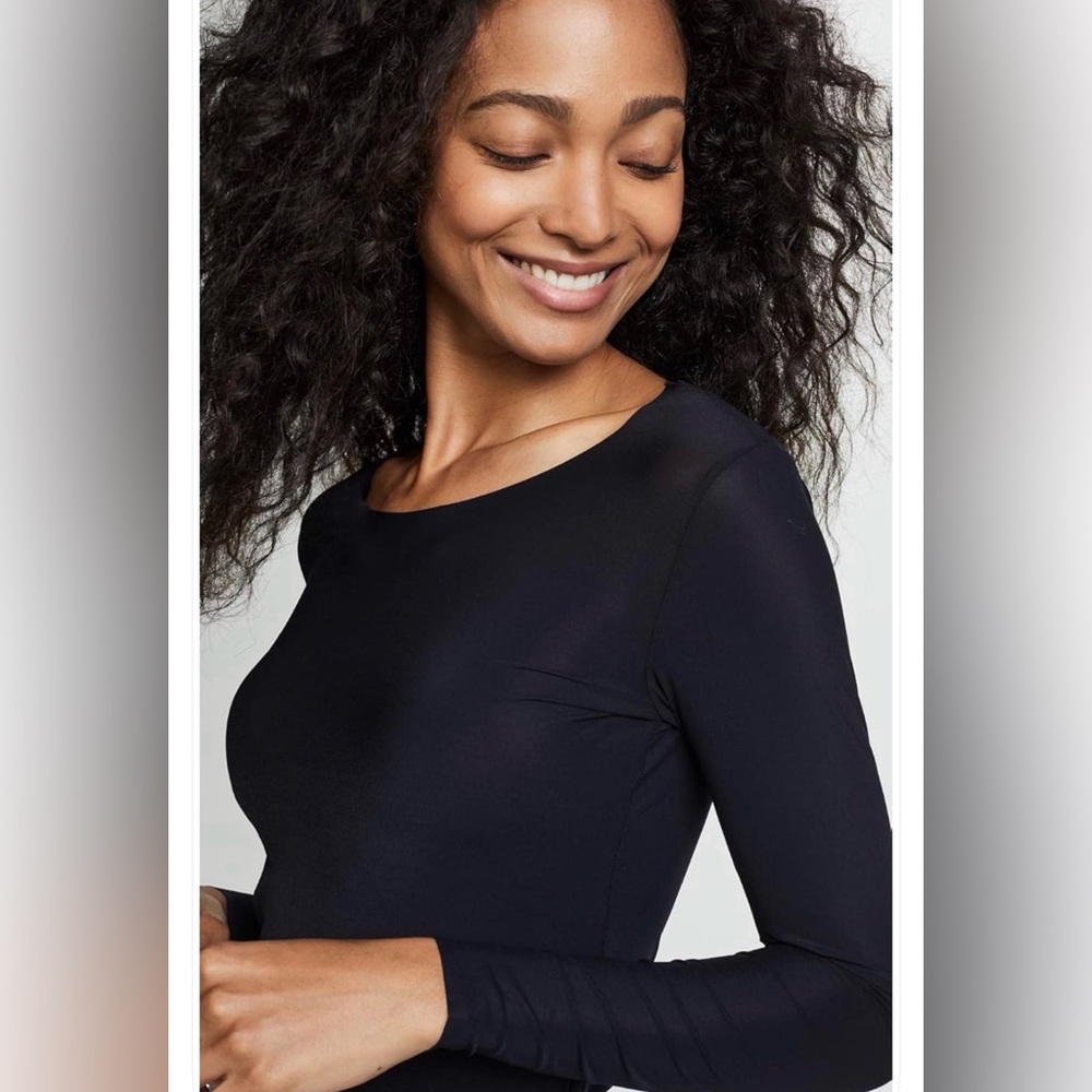 Commando Whisper Long Sleeve Top in Black s/m - Picture 3 of 6